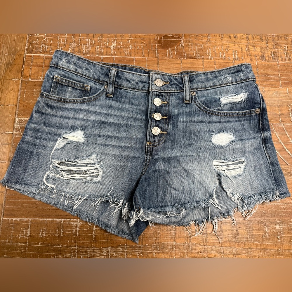 Lucky Brand Blue Distressed Jean Shorts